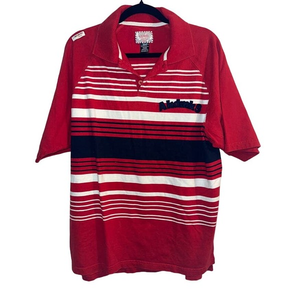 ACADEMIKS RED STRIPE POLO SIZE XL - Picture 1 of 5